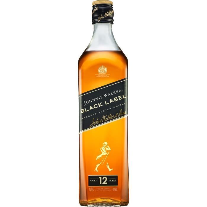 JOHNNIE WALKER Blended Scotch - Whisky Black Label 12YO - 40,0 % Vol. - 100 cl