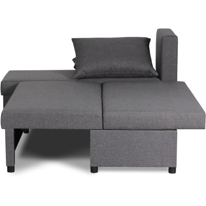 Canapé d'angle réversible Tissu Gris L 192 x P 143 x H 79 cm JOSS - Fabriqué en Ukraine