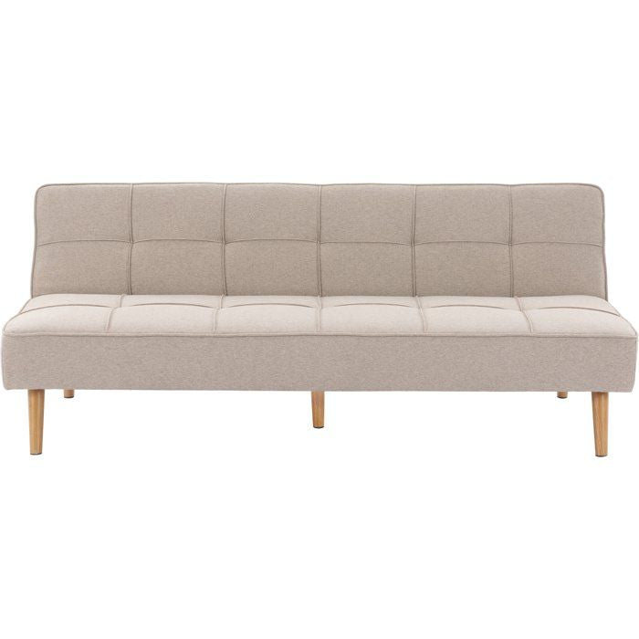 Canapé convertible - 4 places - JULIE - Tissu Beige - 180 x 72 x 72 cm