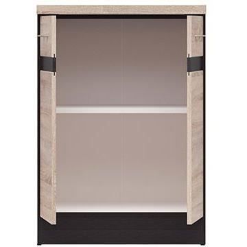 JUNONA Meuble bas de cuisine 60 cm - 2 Portes - Plan de travail - Chene sonoma