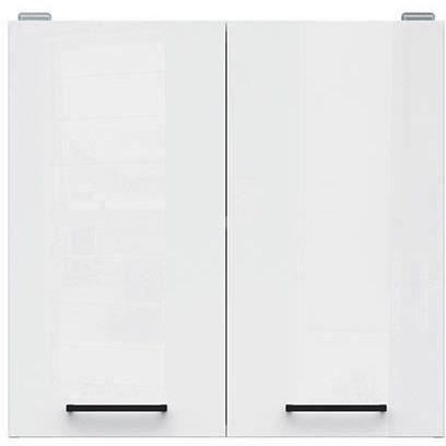 JUNONA Meuble haut 60 cm - 2 Portes - Blanc brillant