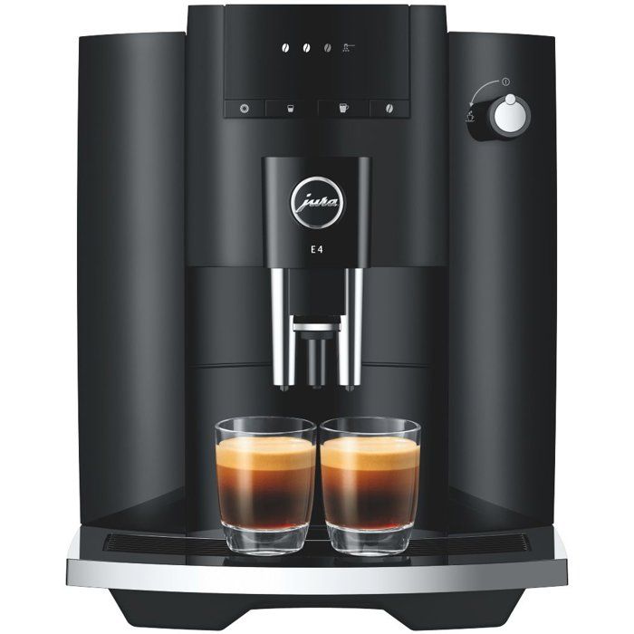 Machine a café Expresso broyeur - JURA - E4 Piano - 1450 W - 280 g - 1,9 L - 5 spécialités - Noir brillant
