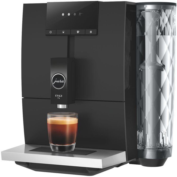 Machine a café Expresso broyeur - JURA - ENA 4 - 1450 W - 125 g - 1,1 L - 4 spécialités - Noir brillant