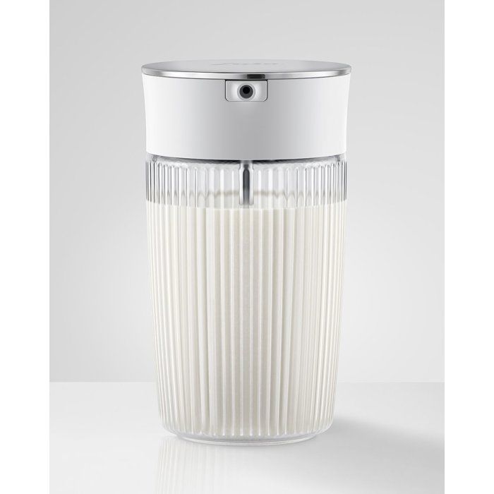 Carafe a lait - JURA - 0,5 L - 2 adaptateurs silicone - Capuchon pivotant inox poli - Verre