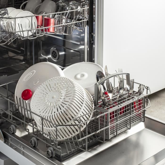 MOULINEX Essoreuse a salade Classic, CapacitÈ 5 L, Bouton d'arret, Compatible lave-vaisselle, FabriquÈ en France K1010114