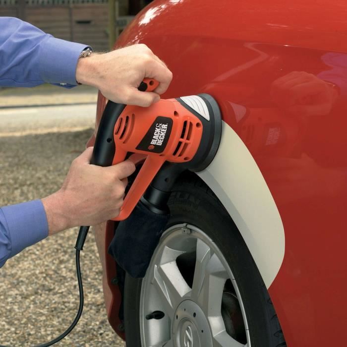 Ponceuse excentrique filaire - BLACK+DECKER - KA191EK-QS - 480W - 125mm - 3 abrasifs + malette