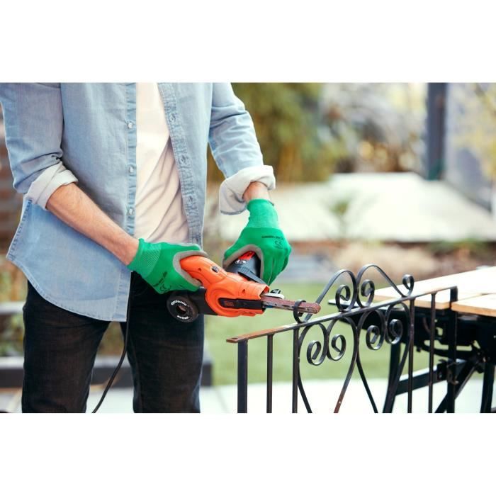 Lime électrique filaire - BLACK+DECKER - KA900E-QS - 350W - 455*13 mm - avec 3 bandes abrasives