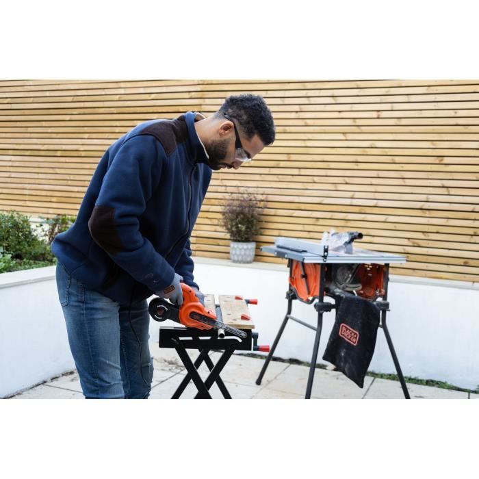 Lime électrique filaire - BLACK+DECKER - KA900E-QS - 350W - 455*13 mm - avec 3 bandes abrasives