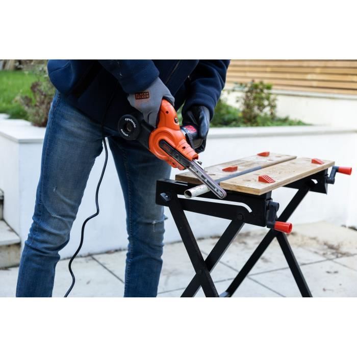 Lime électrique filaire - BLACK+DECKER - KA900E-QS - 350W - 455*13 mm - avec 3 bandes abrasives