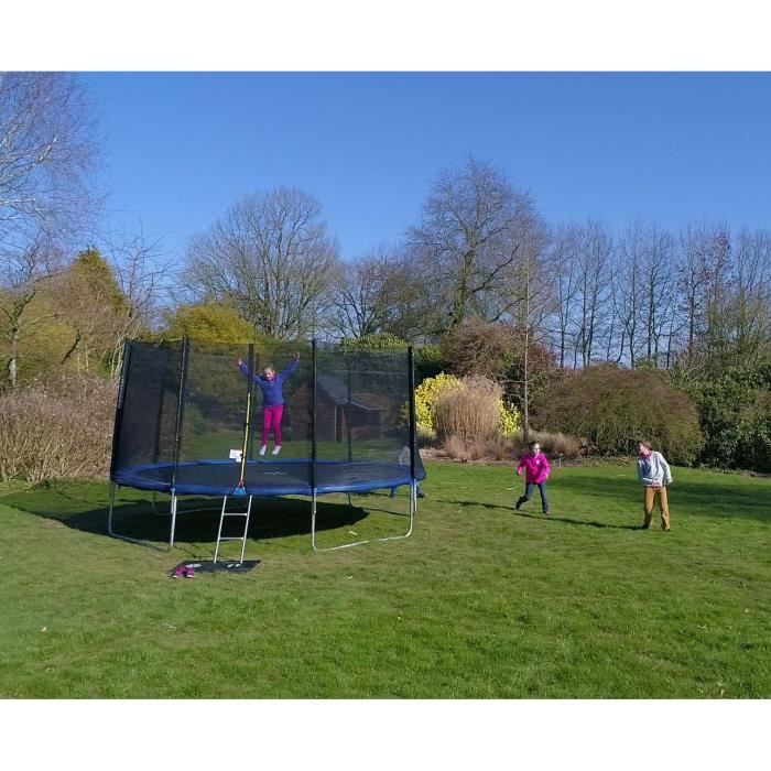 Trampoline Ø 250 cm MAXI ECO - Bleu - KANGUI - Avec Filet