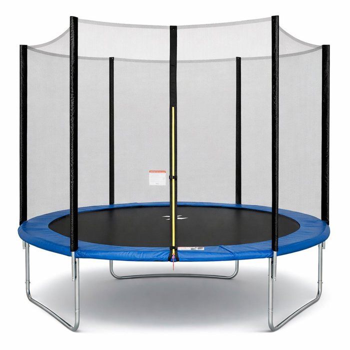 Trampoline KANGUI - BLEU Ř 244-250 cm – Enfant – Filet de sécurité – Certification CE & NF EN 71–14