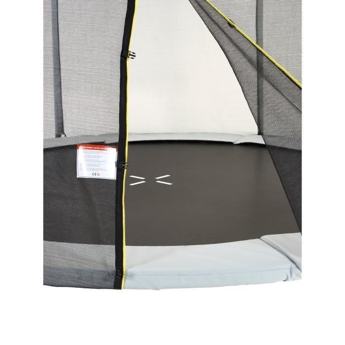 Trampoline KANGUI - GRIS Ř 426-430 cm – Enfant – Échelle & Bâche – Certification CE & NF EN 71–14