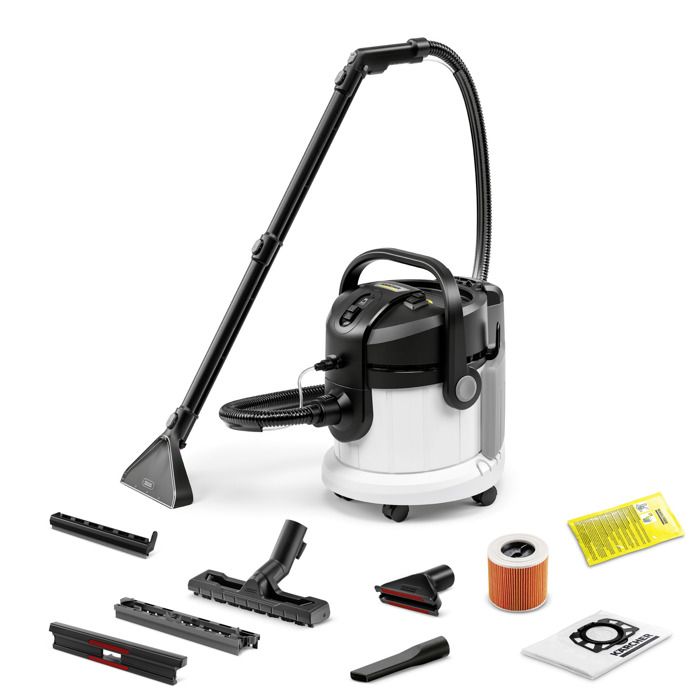 Shampouineuse SE 4 KARCHER - Aspirateur injecteur extracteur - Puissance 1000W- Double réservoir 2x4L- Détacheur tapis moquette