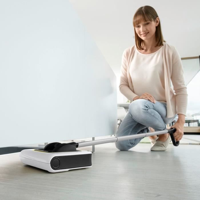 KARCHER KB 5 - Balai électrique sans fil - Autonomie 30 min sur sols durs (20min sur tapis) - Compact et léger 1,2 Kg