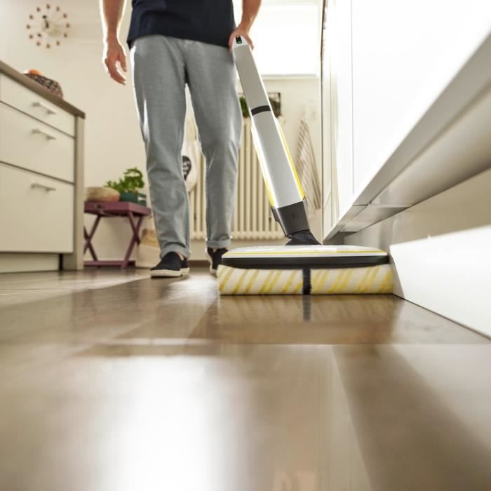 KARCHER FC7 - Nettoyeur de Sols sans fil 2 en 1 - 3 modes de Nettoyage - Auto-Nettoyage Des Rouleaux