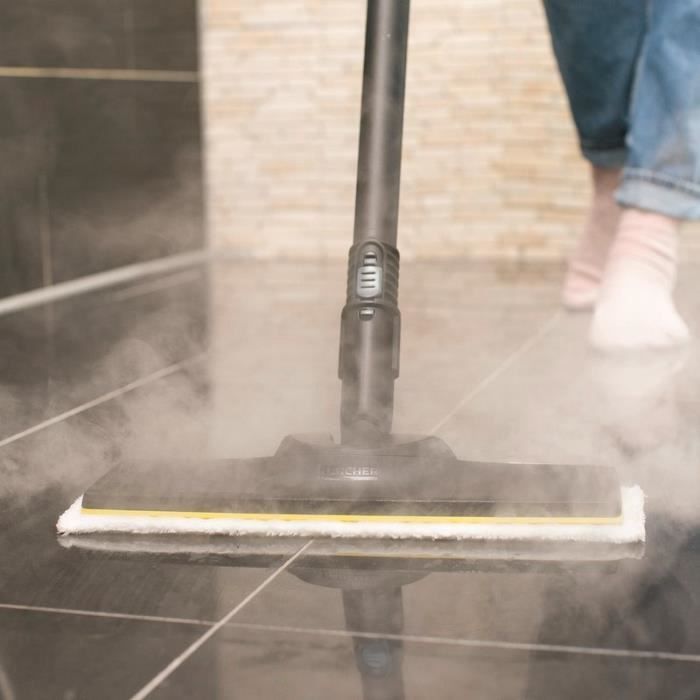 Nettoyeur vapeur Karcher SC 1 Easy Fix + kit sol - Balai vapeur 2 en 1 - 1200 W - 3 bars - Elimine jusqu`a 99.99 % des