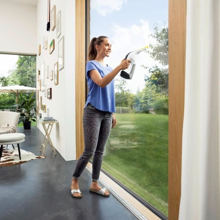 KARCHER WV 6 Plus - Nettoyeur de vitres - Raclette XL 280 mm - Autonomie 100 min - Nettoie jusqu'a 300m² (environ 100 fenetres)