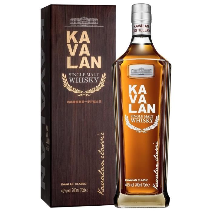 Kavalan Whisky Classic Single Malt - 40%vol - 50 cl avec étui