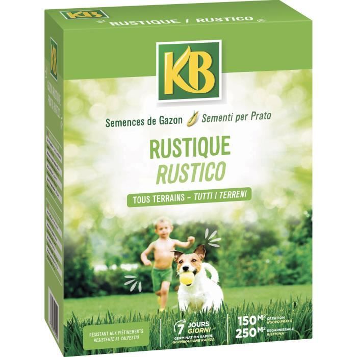 Semences gazon - KB - Rustique 150m²