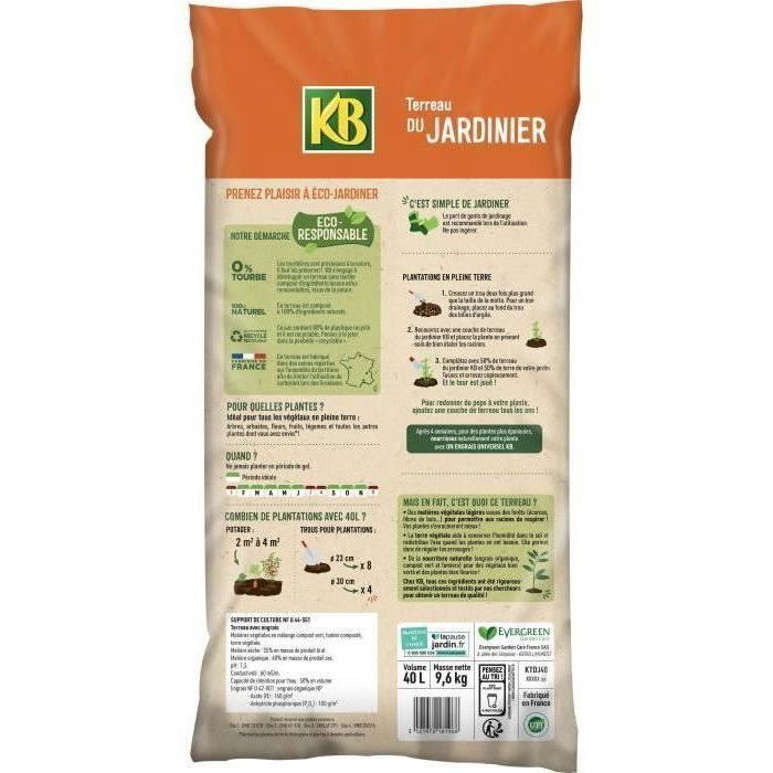 KB - Terre du jardinier UAB 40L