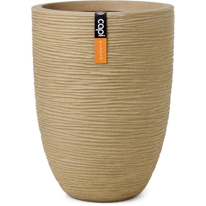Vase élégant bas - CAPI EUROPE - Rib NL - 34 x 46 cm - Beige