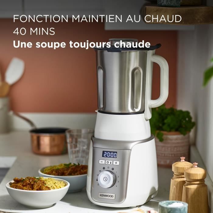 Blender chauffant - Kenwood SOUPEASY+ - CBL30.000CP - 1000 W - 1,75 L - 4 programmes - champagne