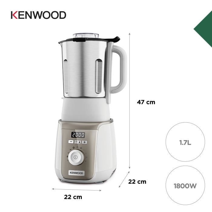 Blender chauffant - Kenwood SOUPEASY+ - CBL30.000CP - 1000 W - 1,75 L - 4 programmes - champagne
