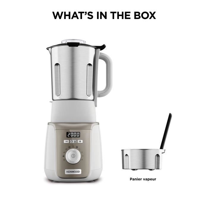Blender chauffant - Kenwood SOUPEASY+ - CBL30.000CP - 1000 W - 1,75 L - 4 programmes - champagne