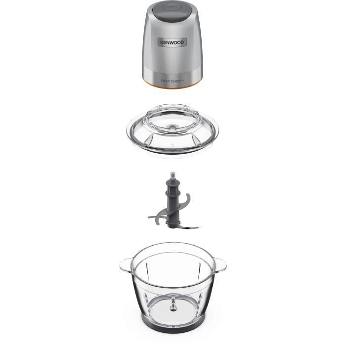 Mini-hachoir KENWOOD CHP62.400S Easy Chop+ - 4 lames inox - 600 ML - 2 vitesses