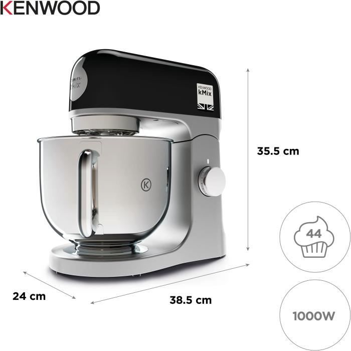 Robot p‚tissier Kenwood KMIX750BK - bol 5 litres - 6 vitesses - 3 accessoires - noir