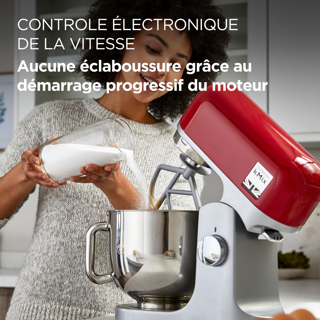 Robot pâtissier - KENWOOD kMix KMX750RD - Corps métal - Rouge - 6 vitesses - 1000 W - Bol inox 5 L