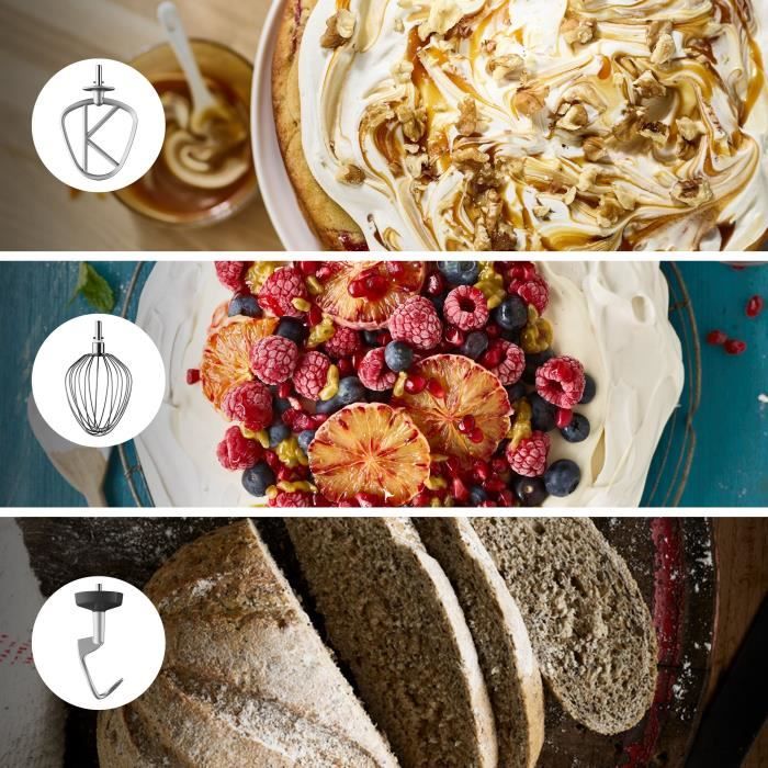 Robot pâtissier multifonction - KENWOOD KVL4170S - Chef XL - Blender 6,7L + Hachoir métal - Coloris Silver