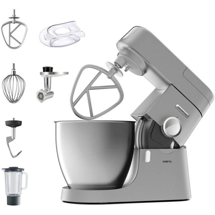 Robot pâtissier multifonction - KENWOOD KVL4170S - Chef XL - Blender 6,7L + Hachoir métal - Coloris Silver