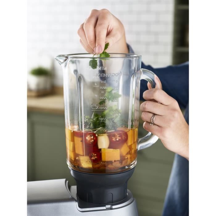 Accessoire blender verre 1,6L pour robot p‚tissier KENWOOD KAH359GL - 4 lames