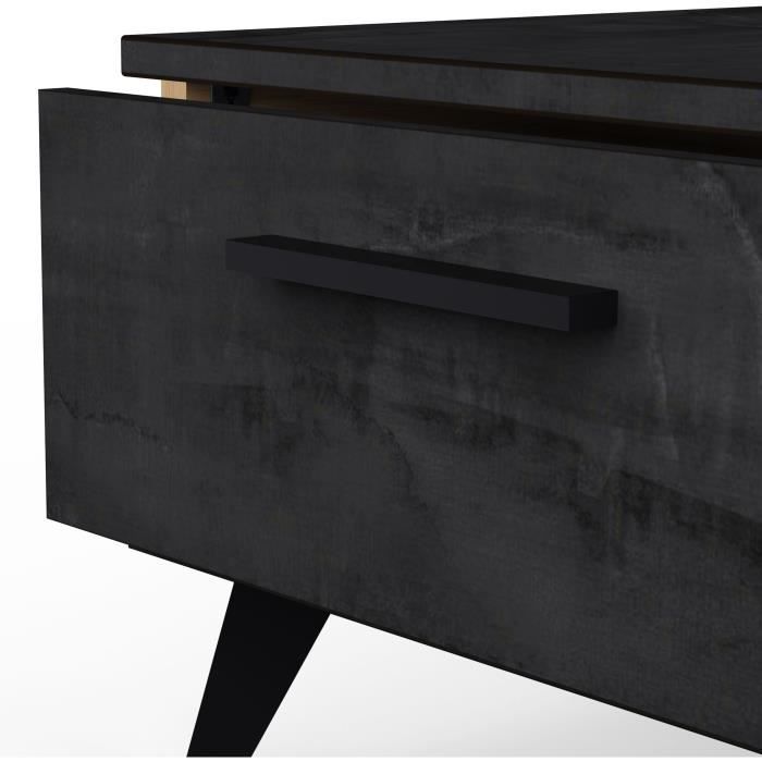 Ensemble salon - Banc TV, Table basse, Buffet bas - KENT - Chene de fil / Sidewalk - DEMEYERE