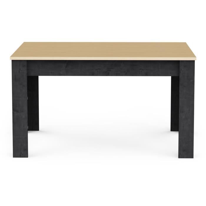 Table a manger fixe - KENT - Chene de fil / Sidewalk - Rectangulaire - 4 / 6 personnes - 140 x 90 x 77 cm - DEMEYERE