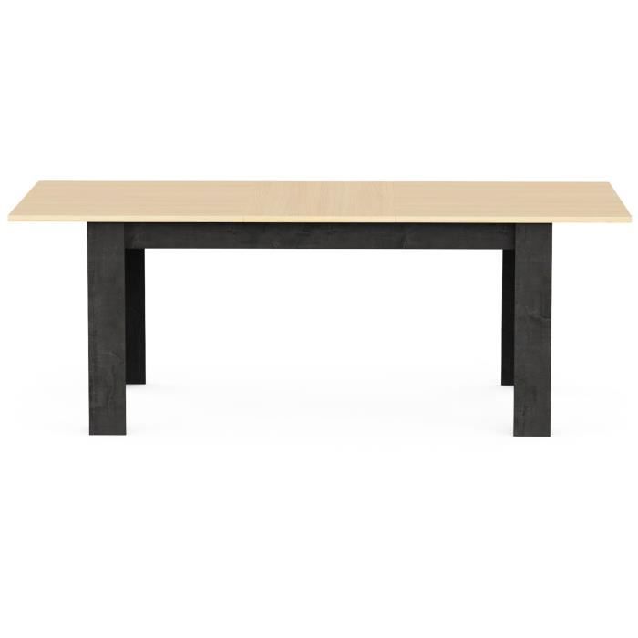Table a manger extensible - KENT - Chene de fil / Sidewalk - Rectangulaire - 6 / 8 personnes - 155/205 x 90 cm - DEMEYERE