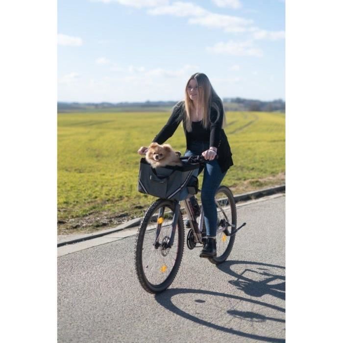 Sac a vélo pour chien et chat - KERBL - Vacation - Gris/bleu - 38x29x25 cm - Tissu robuste