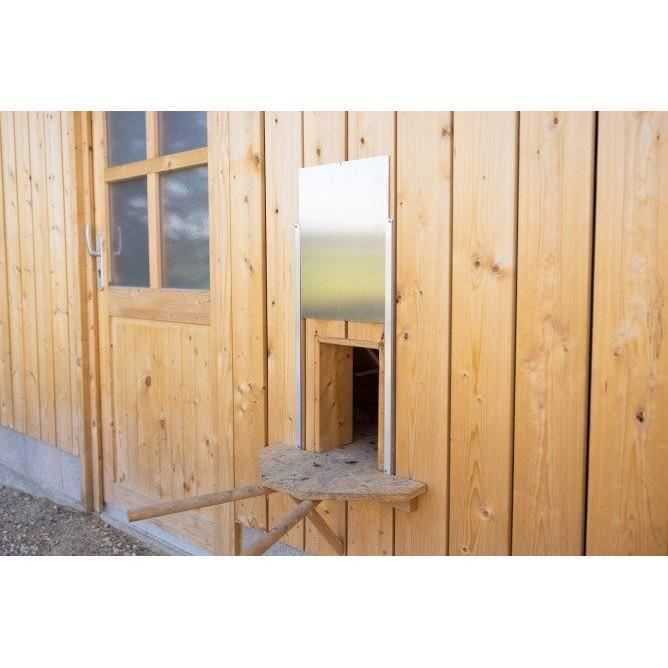Porte coulissante pour poulailler - KERBL - Alu - 30 x 40 cm - Taille M - Glissieres incluses