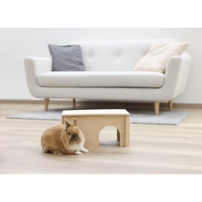 Abri pour rongeurs - Beige - Toit amovible - Montage simple - Pour hamster - KERBL