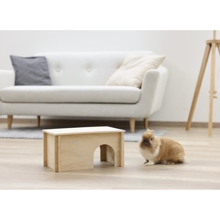 Abri pour rongeurs - Beige - Toit amovible - Montage simple - Pour hamster - KERBL