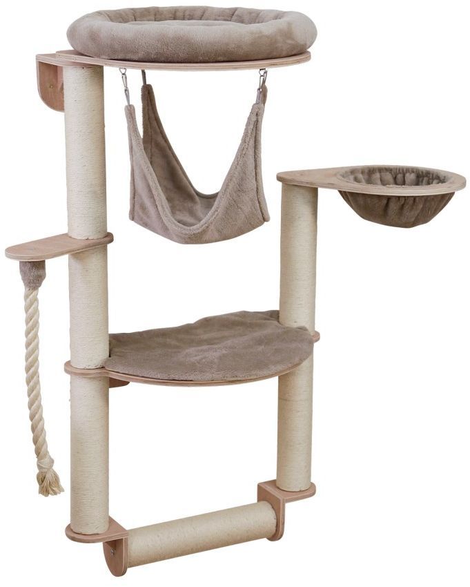 Arbre a chat mural - H. 138 cm - Dolomit Grappa Pro - KERBL - Taupe