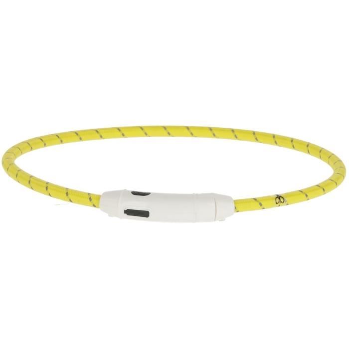 KERBL - Collier LED Jaune - 65 cm x 10 mm- Maxi Safe - Jaune