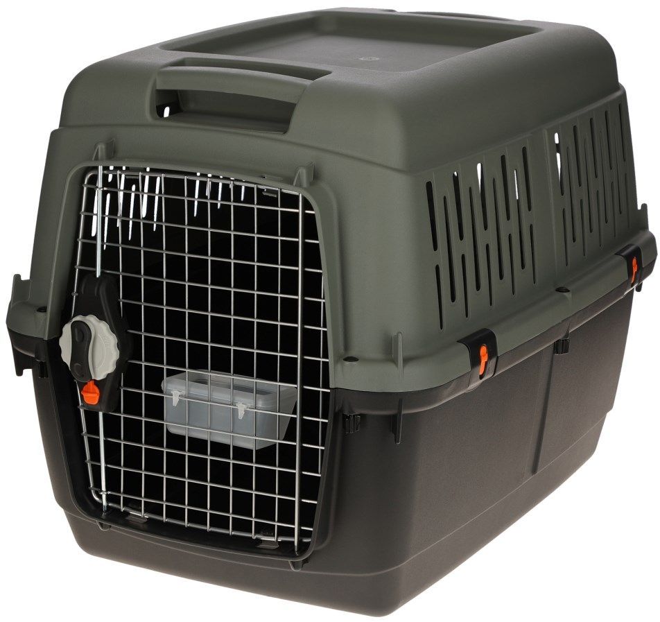 Box de transport - KERBL - Eco - Gris/vert - 81 × 60 × 61,5 cm