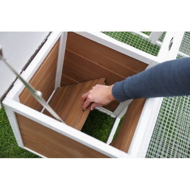 KERBL - Enclos d'extérieur petits animaux - 132 x 102 x 59 cm - Maison intégrée - Grillage