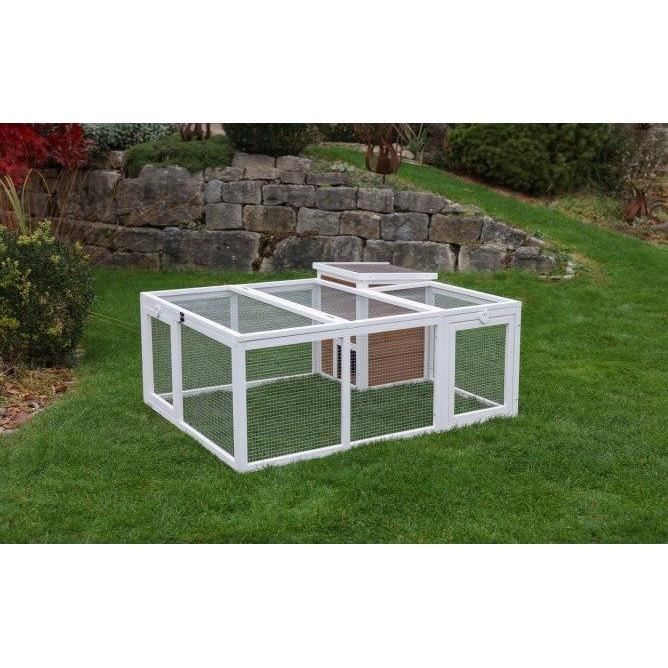 KERBL - Enclos d'extérieur petits animaux - 132 x 102 x 59 cm - Maison intégrée - Grillage