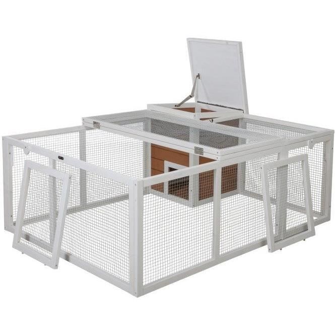 KERBL - Enclos d'extérieur petits animaux - 132 x 102 x 59 cm - Maison intégrée - Grillage