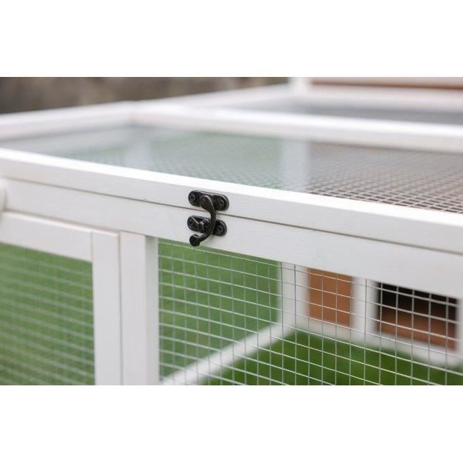 KERBL - Enclos d'extérieur petits animaux - 132 x 102 x 59 cm - Maison intégrée - Grillage