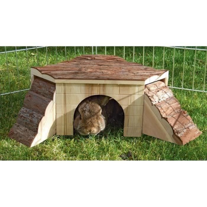 Maison Nature avec rampe pour rongeurs - 37x37x16cm - KERBL