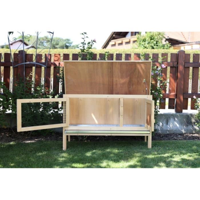 Clapier d'extérieur - KERBL - FRED - 100x45x62 cm - Bois - Abri sécurisé pour rongeurs